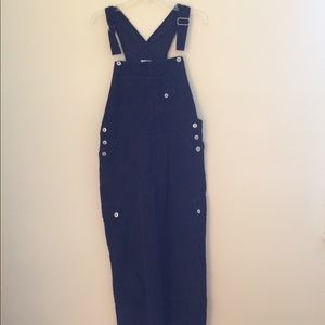 Brown corduroy overalls